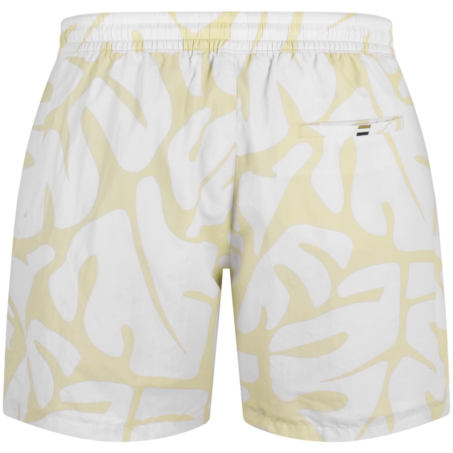 White boss swim shorts top